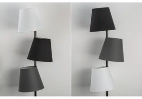 Stojaca lampa 39674 Levels 163cm Čierna, Šedá, Biela  - Komfort-nábytok