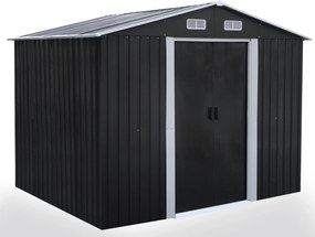 Záhradný domček BestBerg BBSH-608A / 5,3 m² / 205 x 257 x 202 cm / antracitová/biela