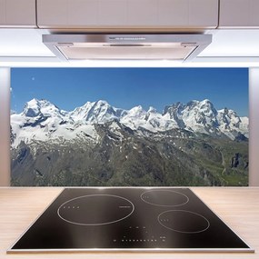 Sklenený obklad Do kuchyne Hory sneh príroda 140x70 cm