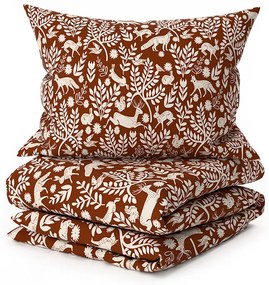 Obliečky z mikrovlákna FOREST ANIMALS hnedé Rozmer obliečky: 70 x 90 cm | 140 x 200 cm