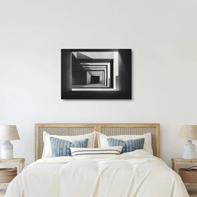 Sklenený obraz - Štvorcový tunel (70x50 cm)