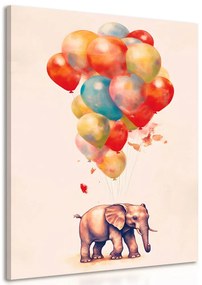 Obraz zasnený slon s balónmi Varianta: 40x60