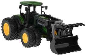 Zelený traktor pre deti 1:24 + pohyblivé prvky + 8 kolies ZAU.9951HB