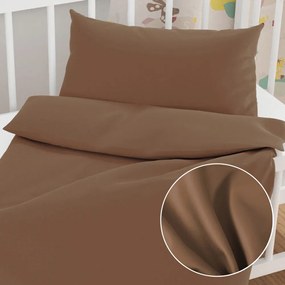 Biante Detské saténové posteľné obliečky do postieľky ST-013 Svetlo hnedé Do postieľky 90x140 a 50x70 cm