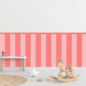 PIPPER. Textilná samolepiaca tapeta - Obdĺžnik - Ružová farba Farba: Kombinácia, Veľkosť: 100 cm