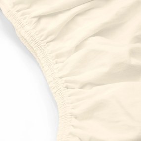 JERSEY PRESTIERADLO 160X200 CM, VÝŠKA 30 CM KRÉMOVÉ