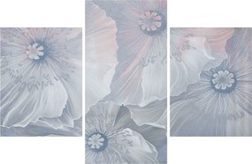 Obraz - Modré kvety na stene (90x60 cm)