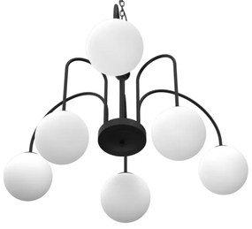 Luster na reťazi CAMBRIDGE 6xE14/60W/230V čierna