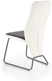 Jedálenská stolička ERIN – oceľ, ekokoža, viac farieb čierna/biela