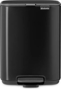 Matne čierny pedálový oceľový odpadkový kôš 4 l Bo – Brabantia