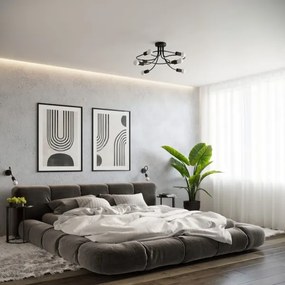 Sollux SL.1454 - Nástenná lampa LEVAR 1xE27/15W/230V čierna