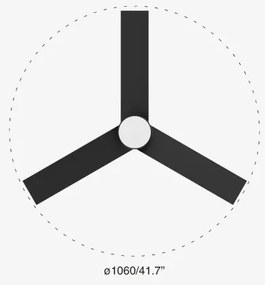 FARO 34296-1TW- LED Stmiev. ventilátor RUDDER S LED/18W/230V 2700/4000/6500K + DO