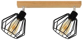 Spot-Light DO63804274 - Stropné bodové svietidlo VENTI 2xE27/15W/230V dub