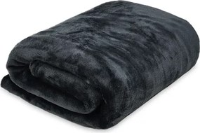 Flanelová deka Viktória 140x200 cm, antracitová%