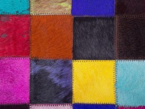 Kožený koberec 160 x 230 cm viacfarebný ENNE Beliani