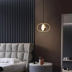 Toolight Toolight, LED závesné osvetlenie, 18W, 4000K, APP1555-CP, zlatá lesklá, OSW-05664
