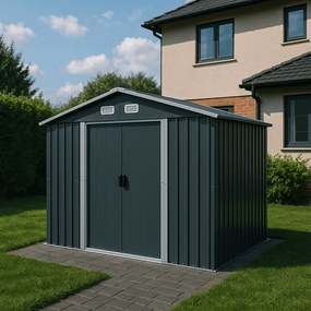 Záhradný domček BestBerg ZDB-7A / 7,2 m² / 301 x 238 x 214 cm / šedá