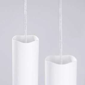 Závesné svietidlo Liro, 3x biele kovové tienidlo, o