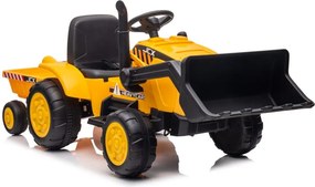 LEAN CARS Batériový traktor s prívesom S617 žltý