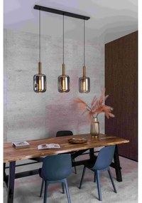 Lucide 45494/03/65 - Luster na lanku JOANET 3xE27/40W/230V čierna