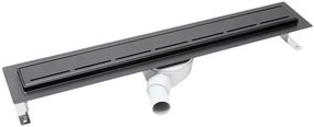 Sprchový žľab SAT 75 cm nerez čierny ZLAB80NRZBL