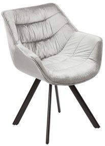 Stolička The Dutch Comfort zamatovo šedá