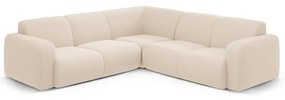 Béžová rohová pohovka z textílie bouclé (variabilná/do L) Molino – Micadoni Home