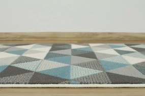 Behúň Luna 503430/95832 - modrý trohuholníky