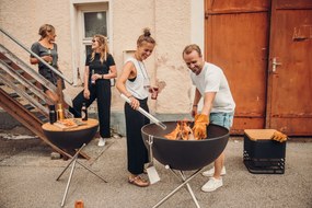Ohnisko Bowl s podstavcom a grilovacími platňami vysoké 70 cm 4 diely