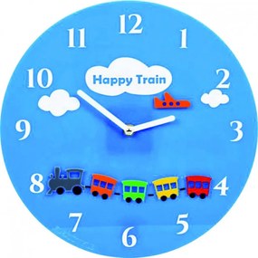Nástenné hodiny pre deti vlak | SENTOP FL-Z97-ORANGE-2004 X0052