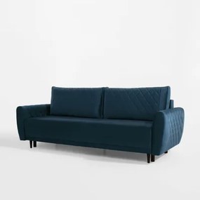 Velúrová pohovka v námorníckej modrej ROMA