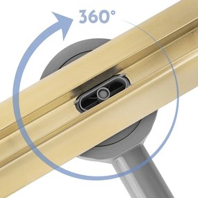 Rea Neox Slim Pro, odtokový žľab 60cm, zlatá matná, REA-G2713