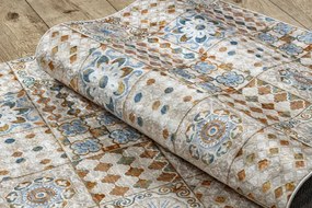 Protišmykový koberec / behúň ANDRE 53010 béžový / modrý