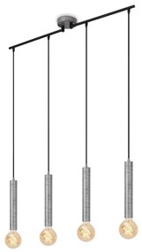 Briloner - Luster na lanku LONGA 4xE27/60W/230V strieborná