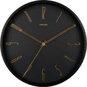 XXXLutz NÁSTENNÉ HODINY čierna, zlatá 35/35/4 cm Karlsson - Hodiny - 007143009901