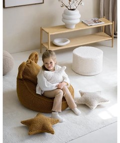 Svetlohnedý detský pohovkový vankúš z textílie buklé Star – Wigiwama