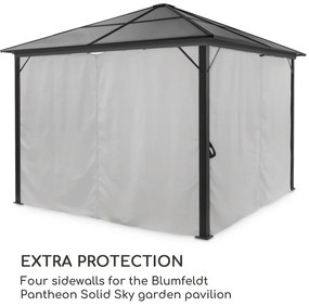 Pantheon Solid Sky Ambient Solar, pavilón, sieťky proti komárom, 3 × 3 m, solárne osvetlenie