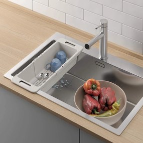 METALTEX Nastaviteľný odkvapkávač, posuvný organizér do drezu - DRAINFLEX, 35 - 52 cm