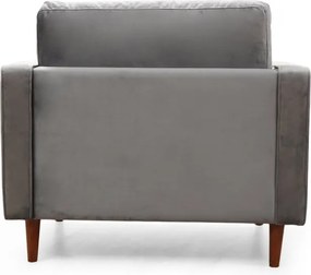 Křeslo Rome světle šedé/ořech