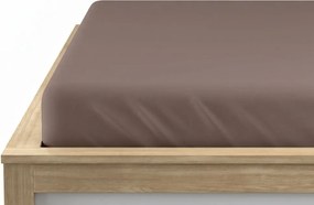 Napínacia obliečka z mikrovlákna hnedé 90 x 200 cm
