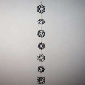 Závesná dekorácia Chakra čierna