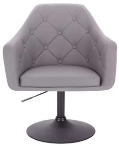 LuxuryForm DESIGN Kreslo ANDORA na čiernom tanieri - šedé
