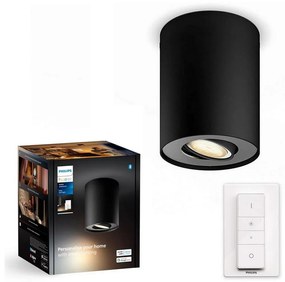 Philips - LED Stmievateľné bodové svietidlo Hue PILLAR 1xGU10/4,2W/230V + DO čierna P6197