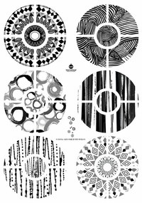 Samolepka Ambiance Grey And Black Circles