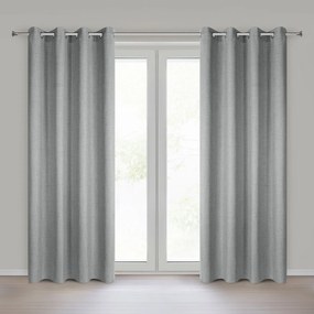 ZÁVES NA KRÚŽKOCH JULA2 140X250 CM STRIEBORNÁ