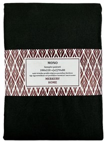 Obliečky Mono bavlna antracit 220x200 + (2) 70x80 Merkury Home