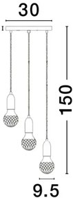 Retro luster Veda 30 mosadz