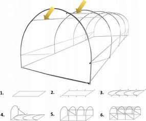 Záhradný fóliovník biely 6x3x2 m GARDEN LINE - TUN5214
