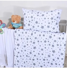 Obliečky detské bavlnené Sky biele EMI, Detský set 90x130 + 45x65