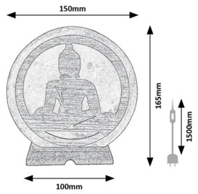 Rabalux 76033 - Soľná lampa ZENOVA 1xE14/15W/230V
